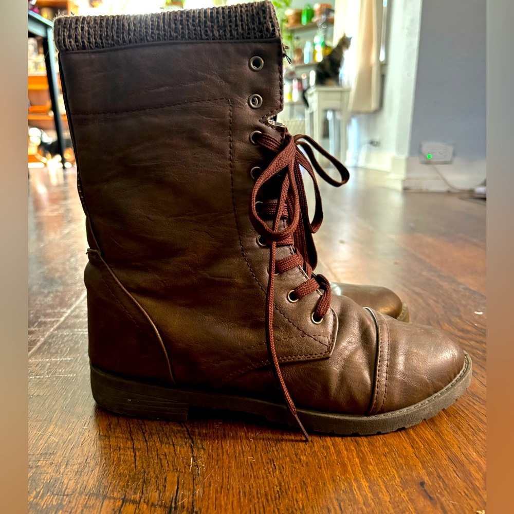 Brown Combat Boots